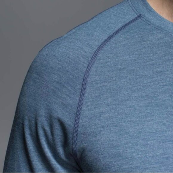 Lululemon Protean Short Sleeve Heathered Oil Slick Blue - Picture 5 of 11